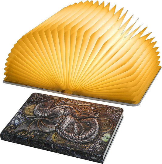 3D Dragon Book Lamp – Embossed Folding Night Light with Color-Changing LED