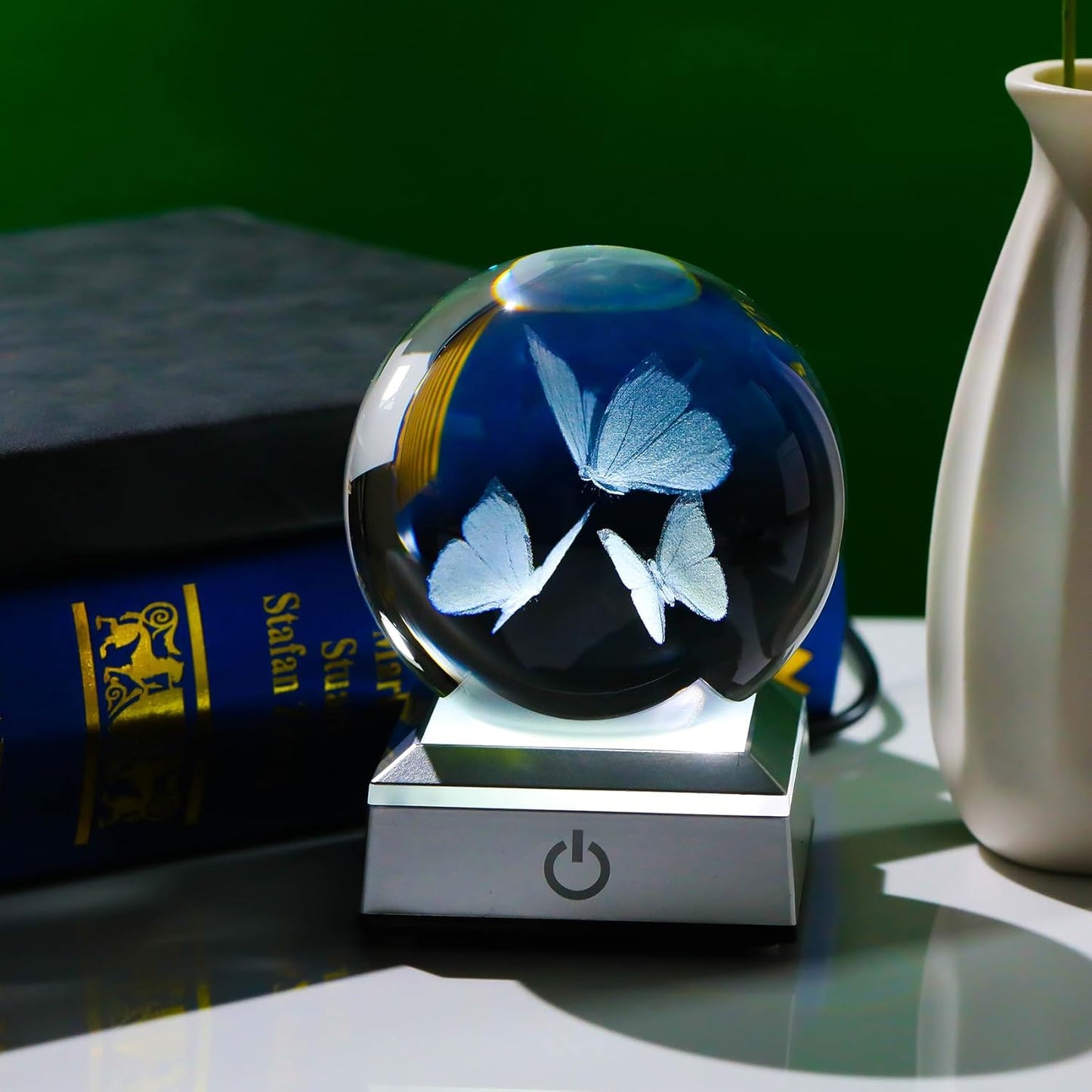 3D Butterfly Crystal Lamp – Color-Changing LED Night Light