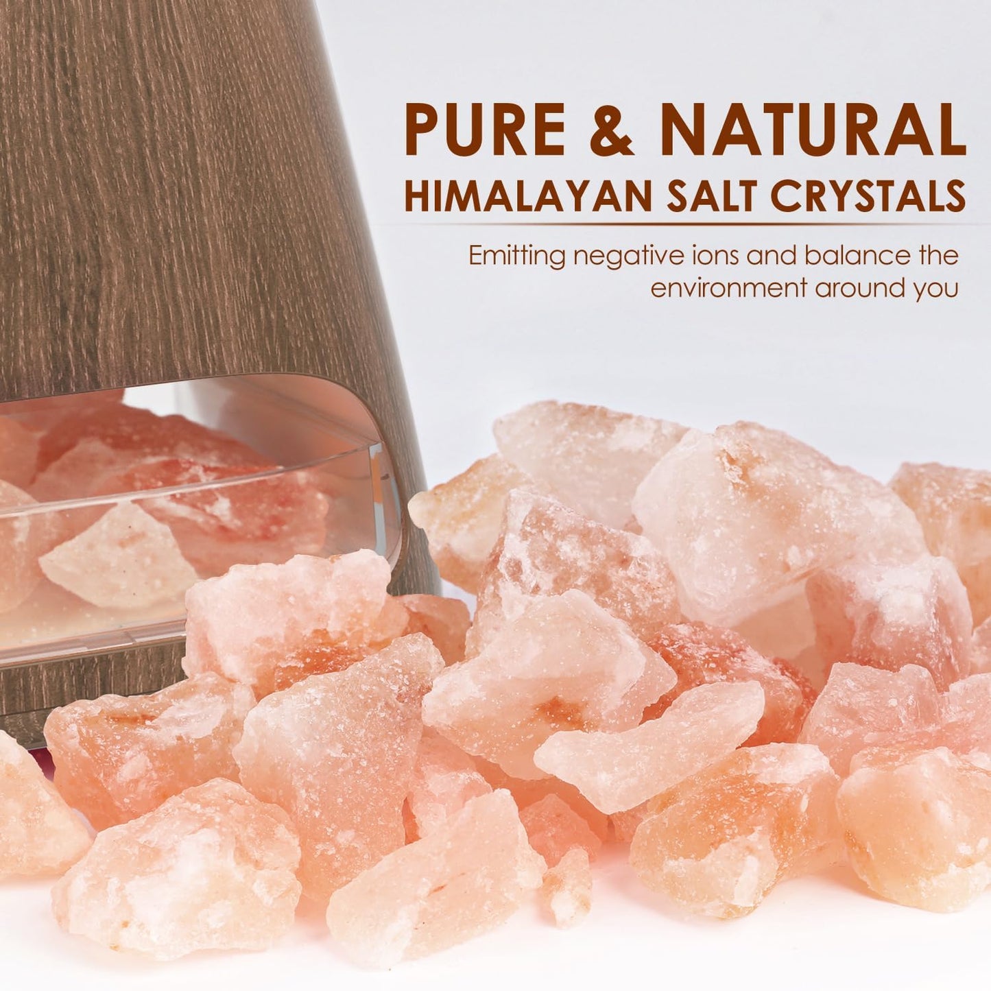 Himalayan Salt Aromatherapy Diffuser & Humidifier – SALKING 2-in-1, 150ml