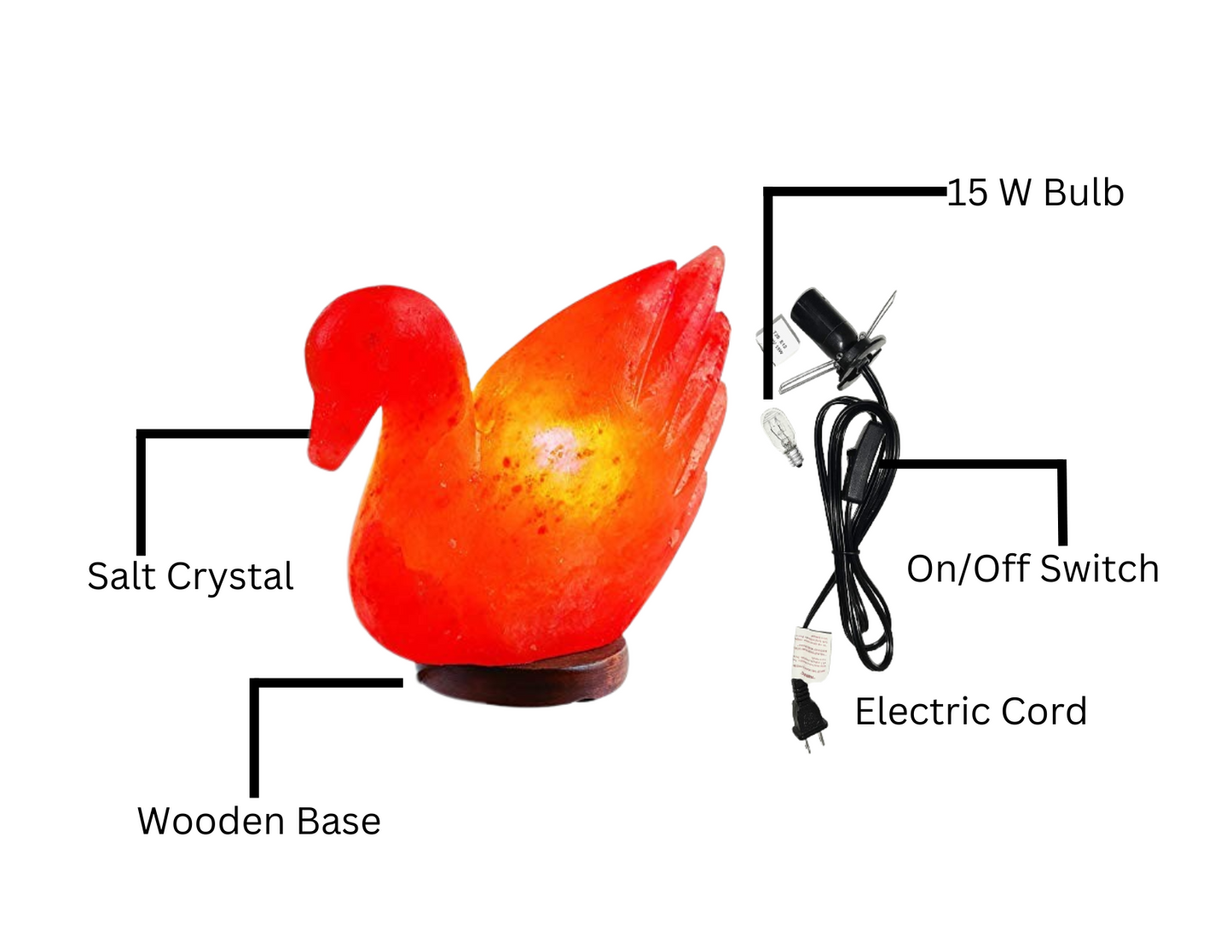 SOLD OUT!!  Serenity Swan Himalayan Salt Lamp