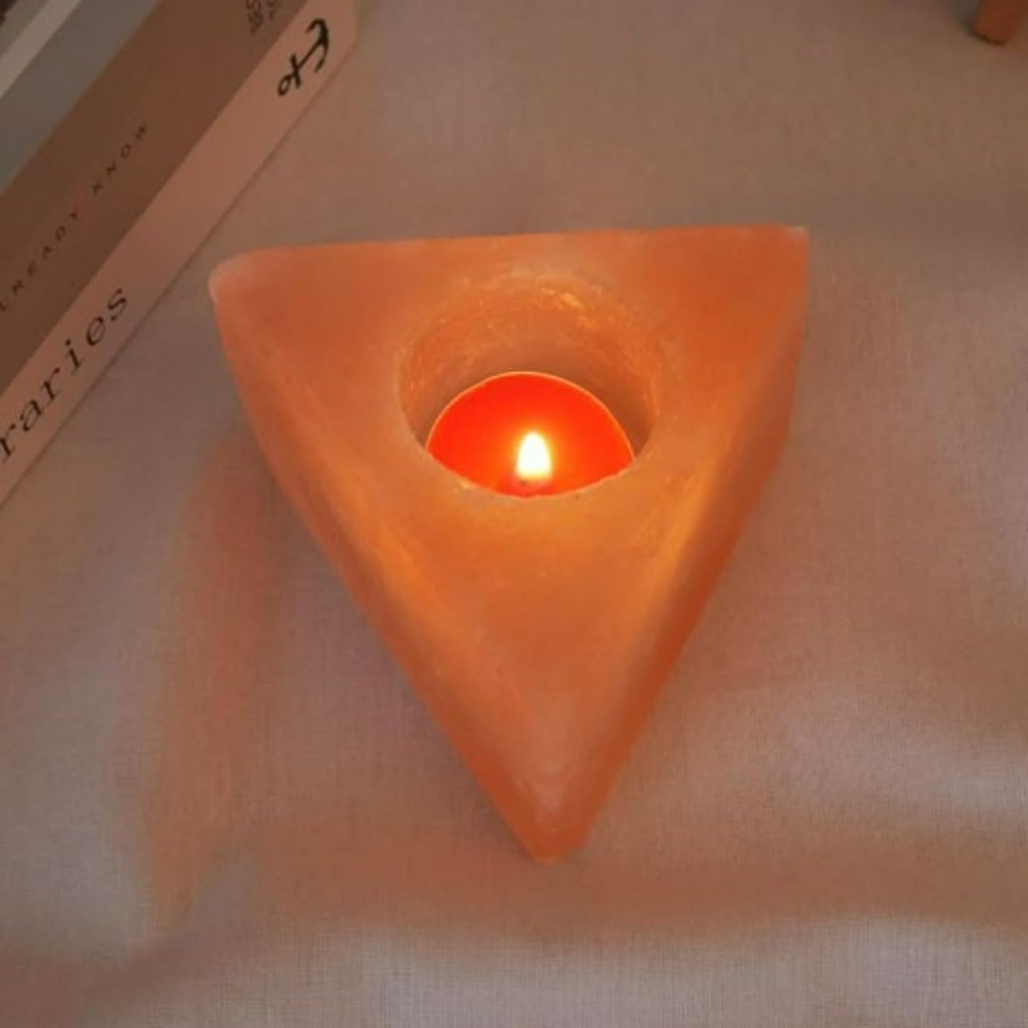 Handmade Himalayan Salt Crystal Candle Holders – Multiple Shapes