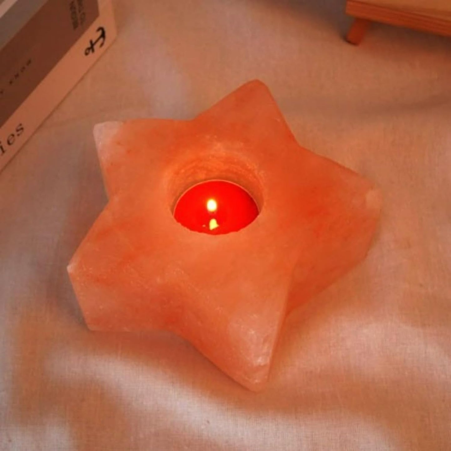 Handmade Himalayan Salt Crystal Candle Holders – Multiple Shapes