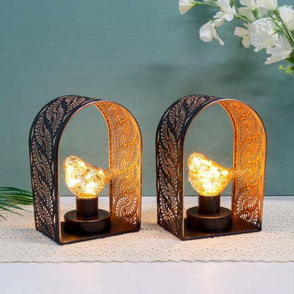 Bird Bulb Wall Lamps – Set of 2 Battery Operated Fairy Light