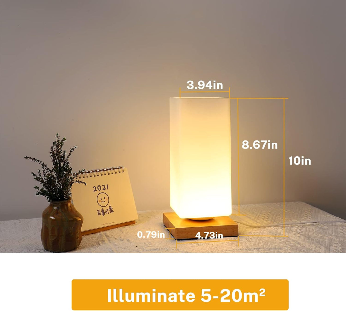 LumiVase Frosted Glass Lamp