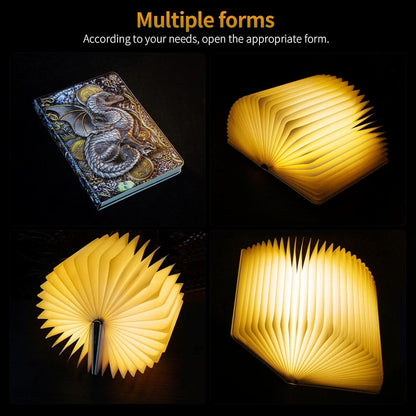 3D Dragon Book Lamp – Embossed Folding Night Light with Color-Changing LED