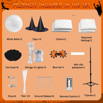 Glowing Halloween Standing Ghosts