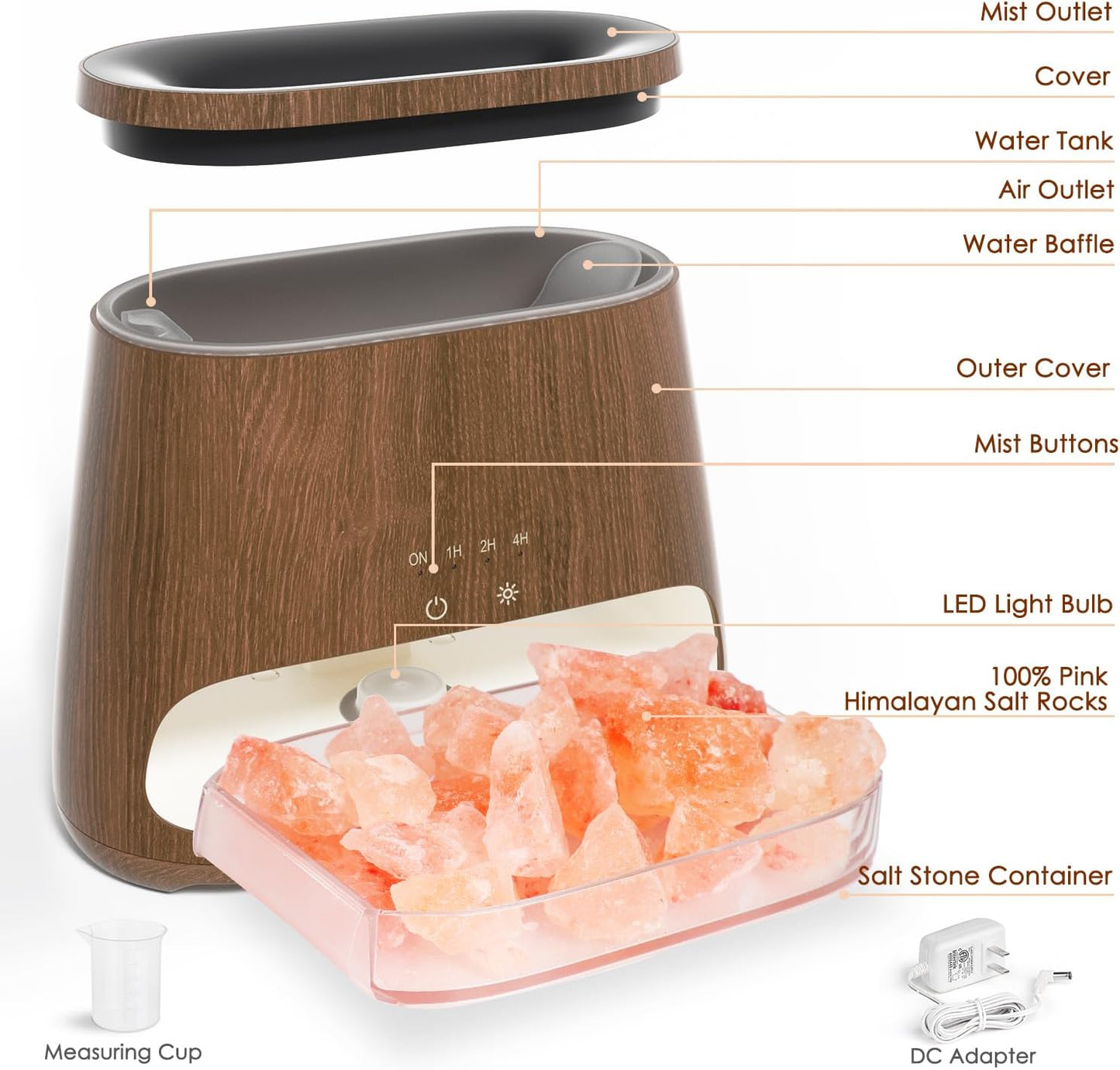 Himalayan Salt Aromatherapy Diffuser & Humidifier – SALKING 2-in-1, 150ml