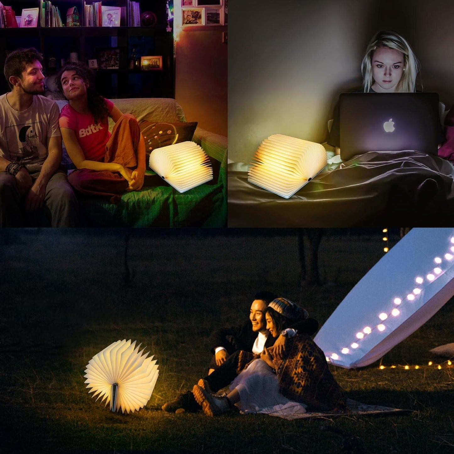 3D Dragon Book Lamp – Embossed Folding Night Light with Color-Changing LED