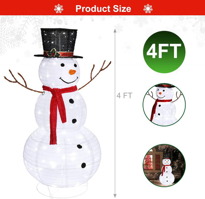 4FT Lighted Snowman Outdoor Christmas Decoration