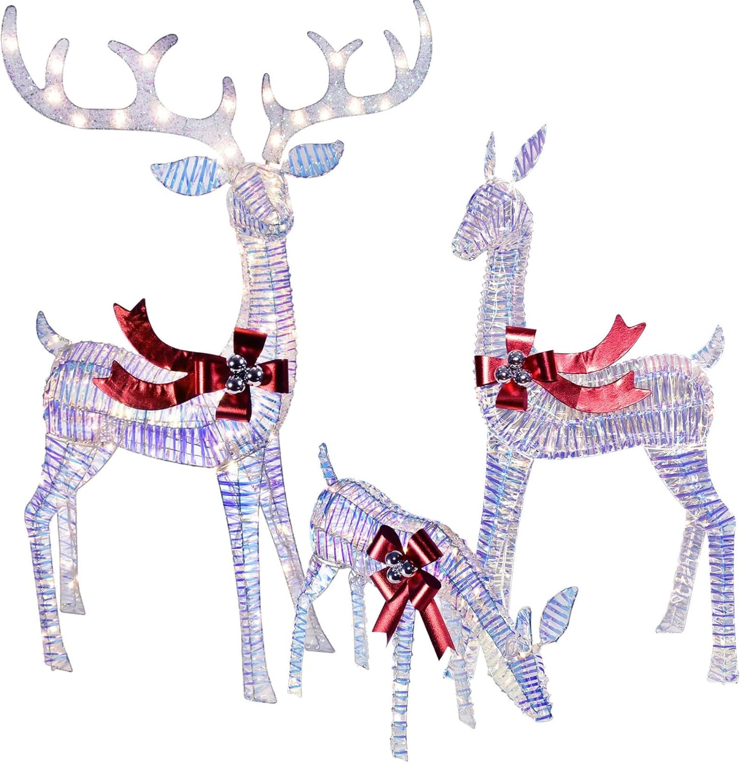 WinterGlow Reindeer Family – 3-Piece Lighted Outdoor Christmas Decoration