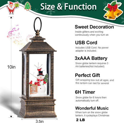 Frosty’s Tree Farm Musical Snow Globe Light
