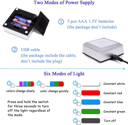 3D Crystal Guardian Angel Lamp – Color-Changing LED Light