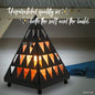 Himalayan Glow Pyramid Salt Lamp with Pink Crystal Chunks & Dimmer Switch