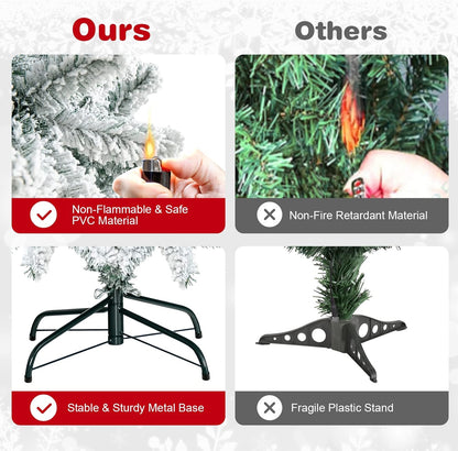 Snow Flocked Christmas Tree