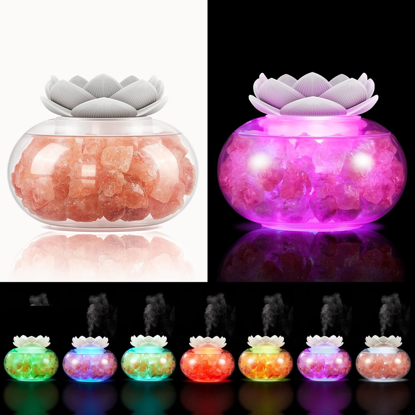 LotusBreeze 7-Color Himalayan Salt LED Diffuser