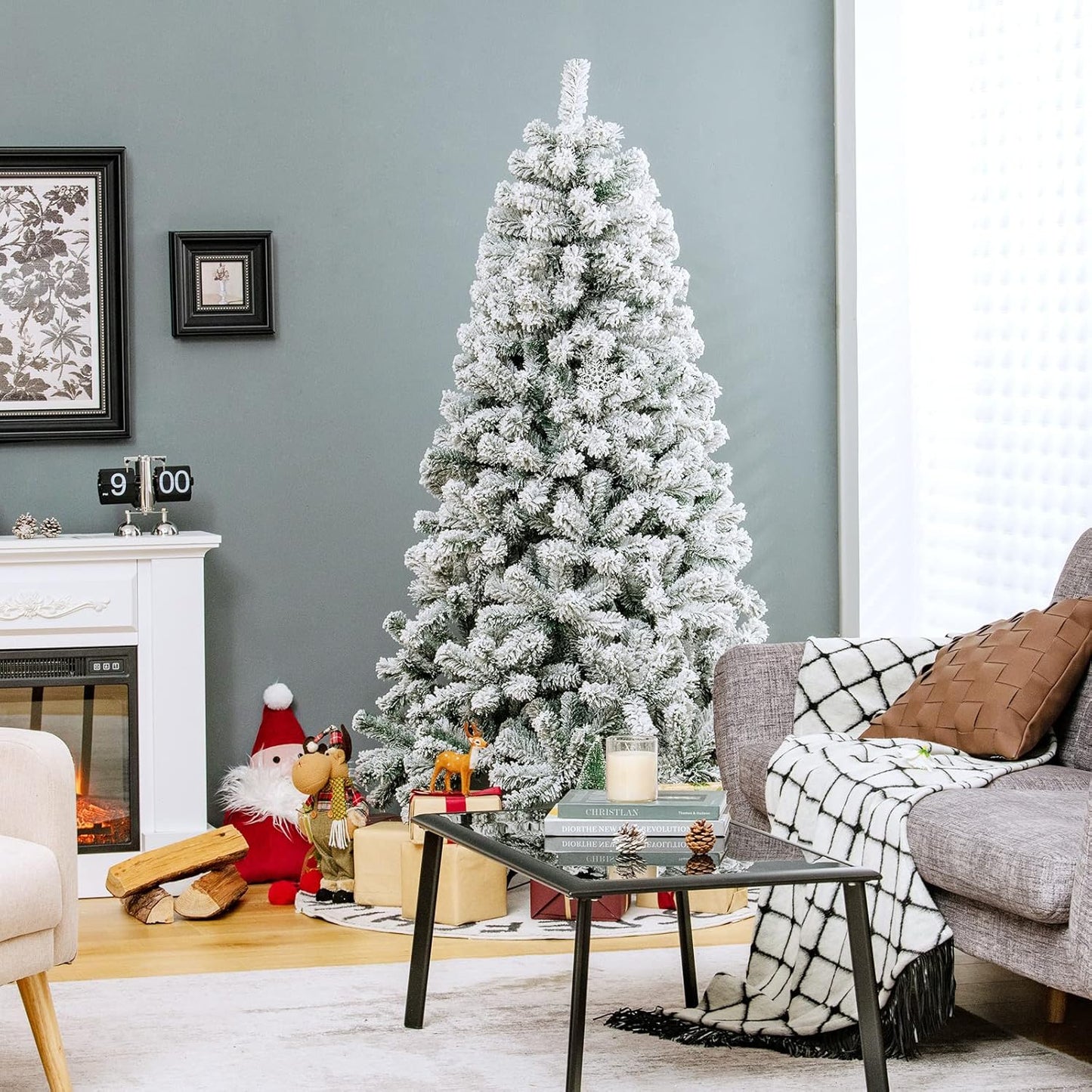 Snow Flocked Christmas Tree
