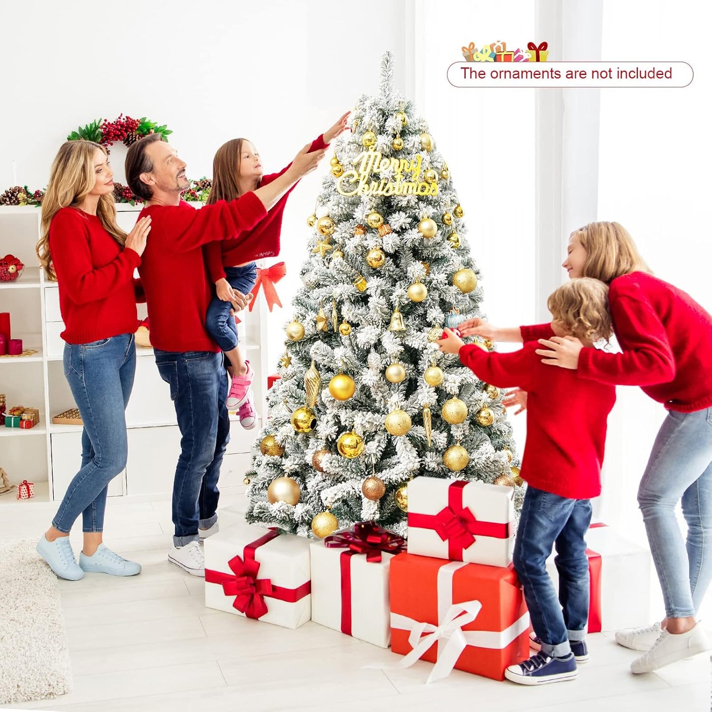 Snow Flocked Christmas Tree