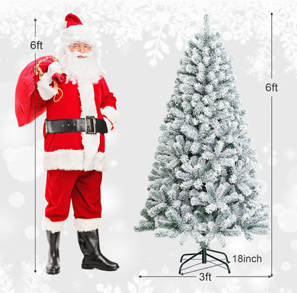 Snow Flocked Christmas Tree