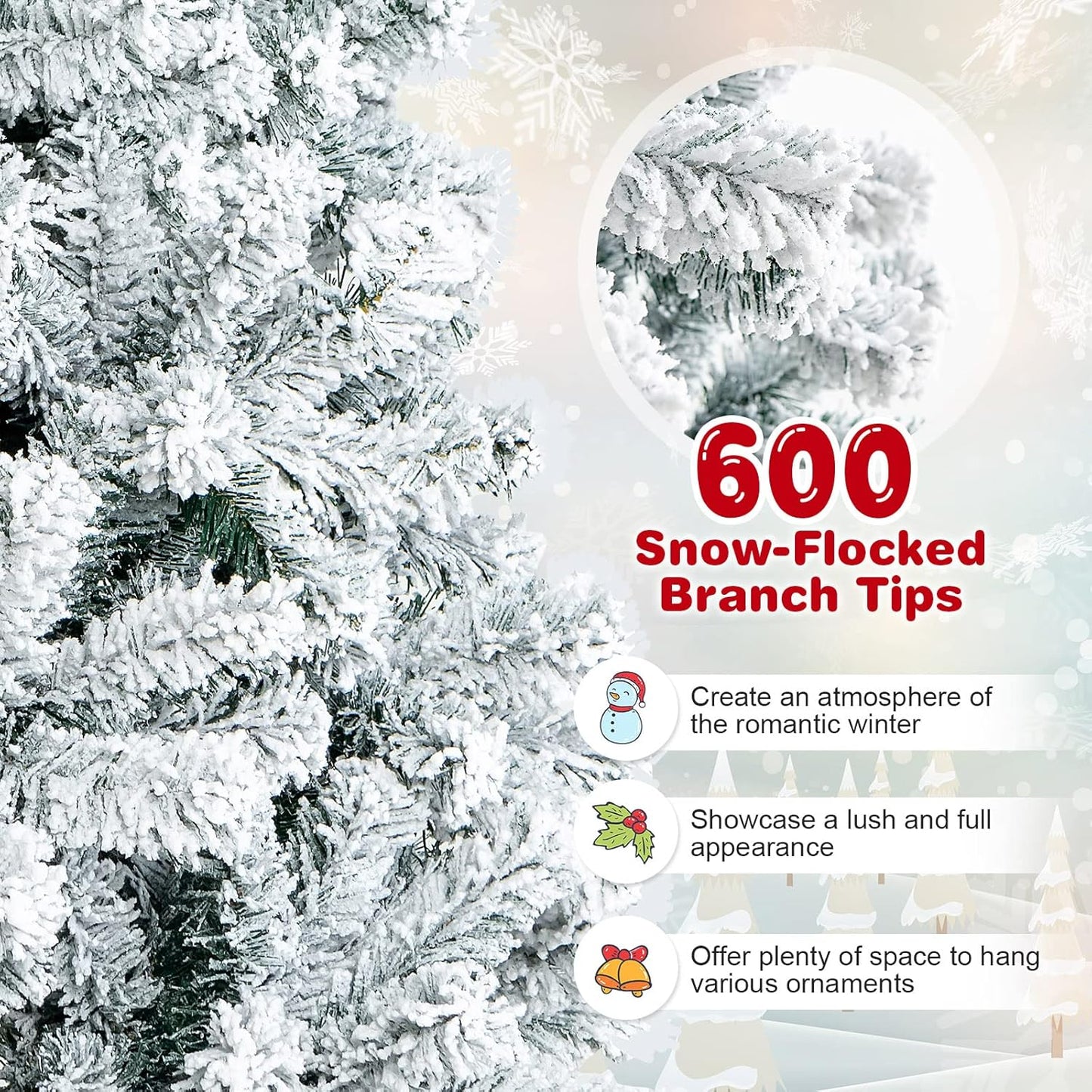 Snow Flocked Christmas Tree