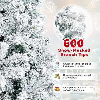 Snow Flocked Christmas Tree