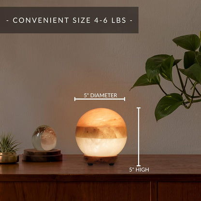 Tri-Color Himalayan Salt Sphere Lamp