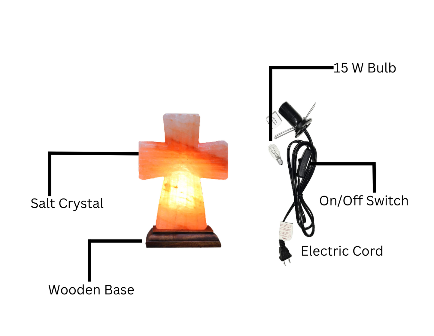 Serenity cross salt crystal