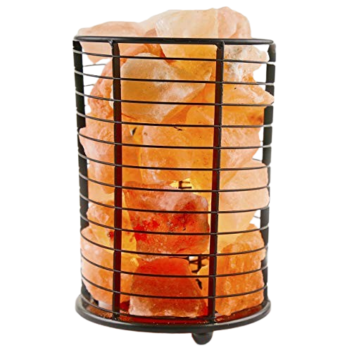 Luminous Metal Cylinder Salt Lamp